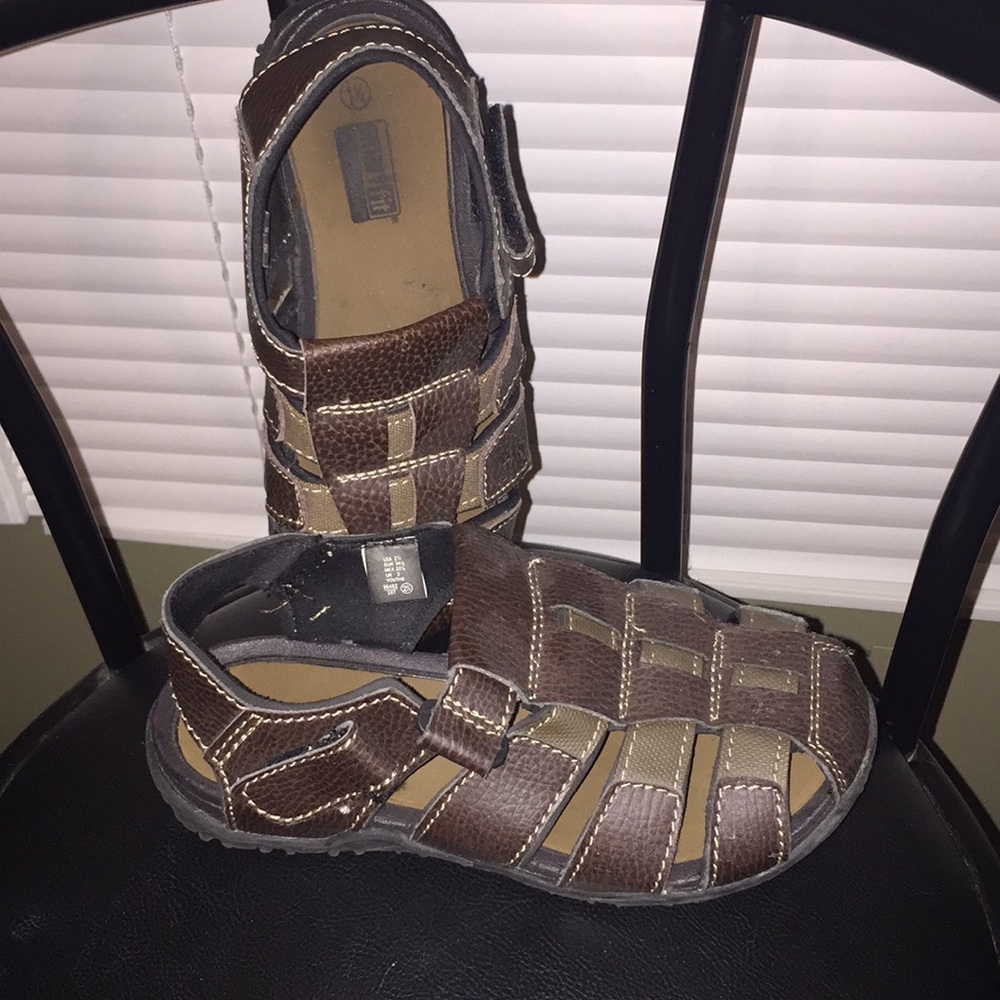 Little boys brown sandals